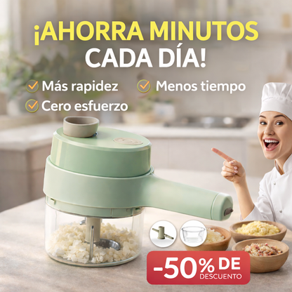 Toma el control de tu tiempo. Reduce X10 el tiempo en la cocina- Cortador eléctrico ShortCut