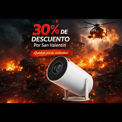Vive la experiencia de un cine en casa sin gastar en un TV gigante-Proyector portátil UltraPro HD