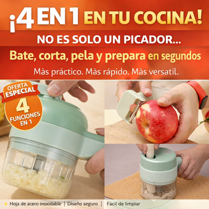 Toma el control de tu tiempo. Reduce X10 el tiempo en la cocina- Cortador eléctrico ShortCut