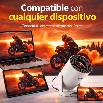 Vive la experiencia de un cine en casa sin gastar en un TV gigante-Proyector portátil UltraPro HD