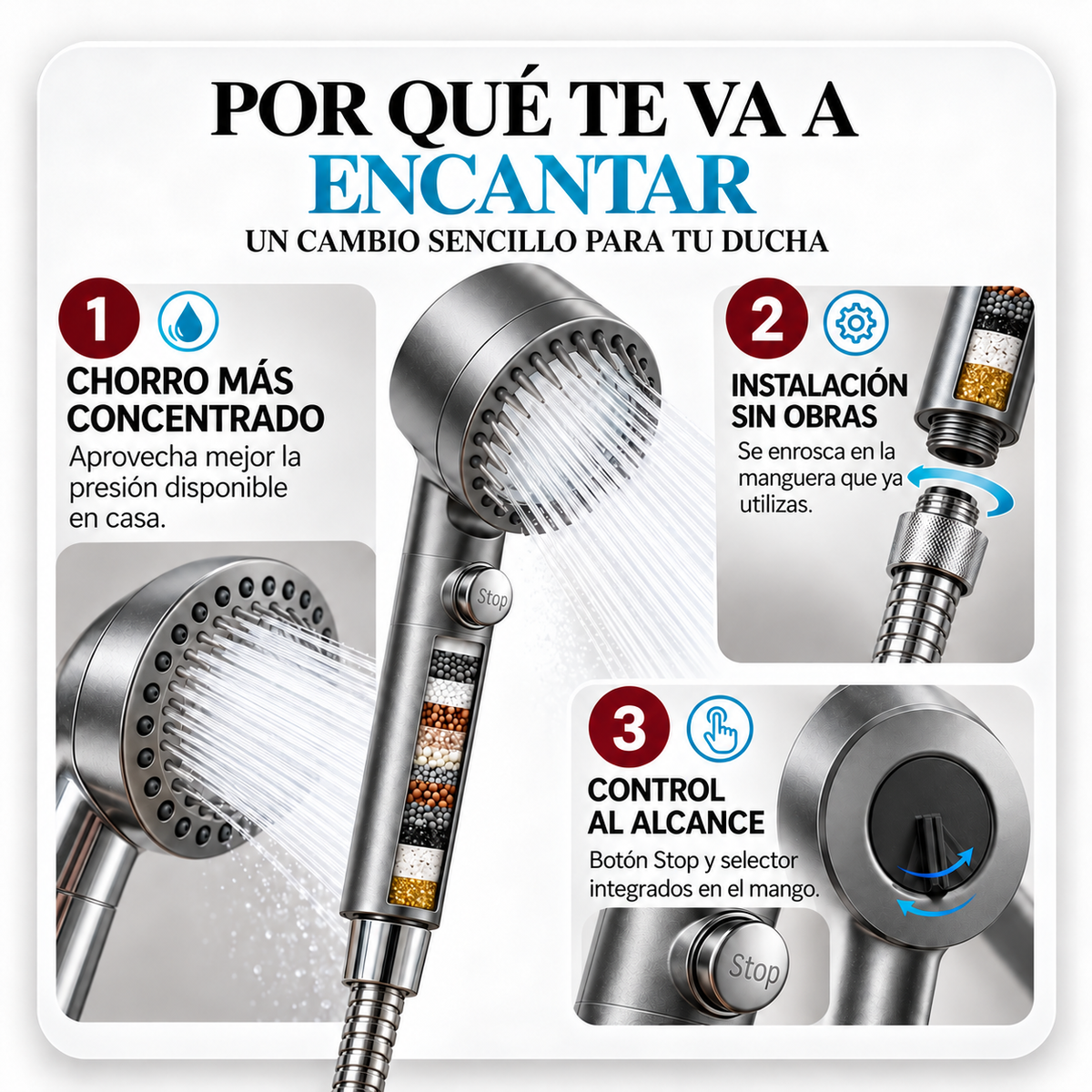 Por qué te va a encantar la alcachofa de ducha de alta presión